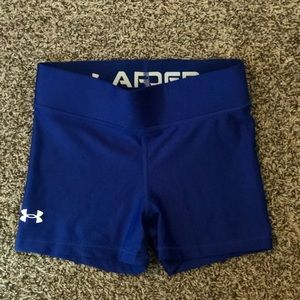 blue under armour spandex